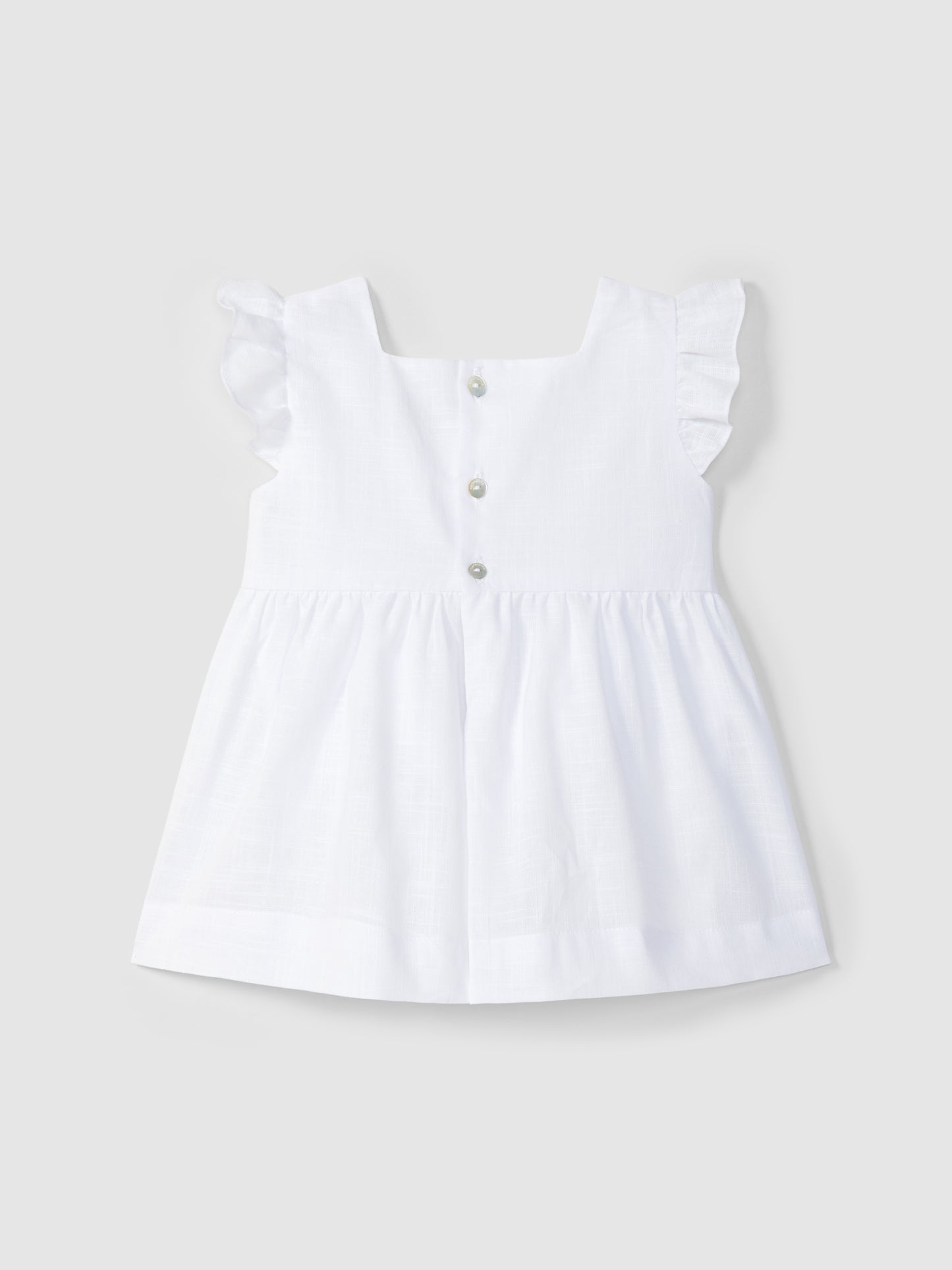 Vestido em algodão texturado - LARANJINHA