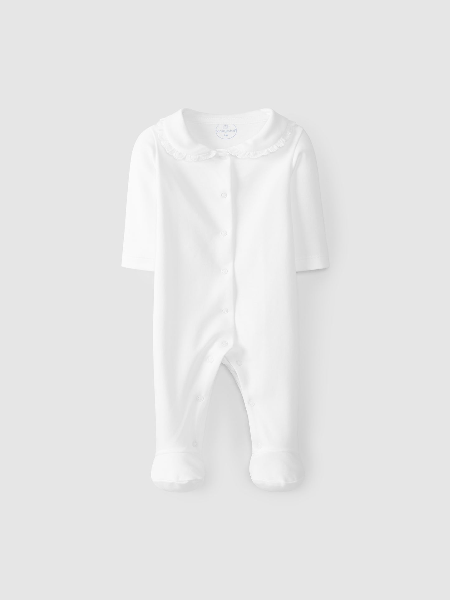Babygrow gola c/ renda LARANJINHA