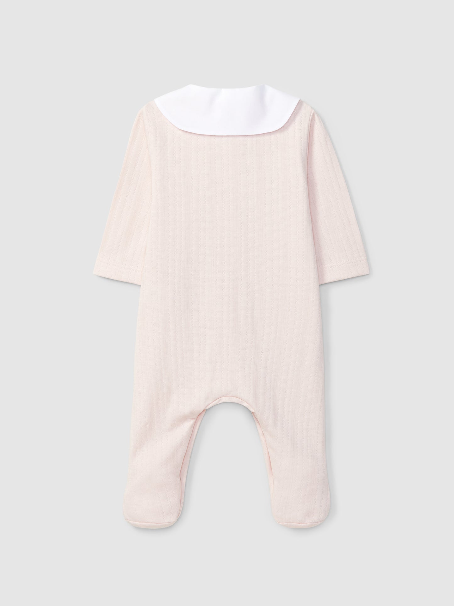 Babygrow algodão ôrganico gola flores LARANJINHA