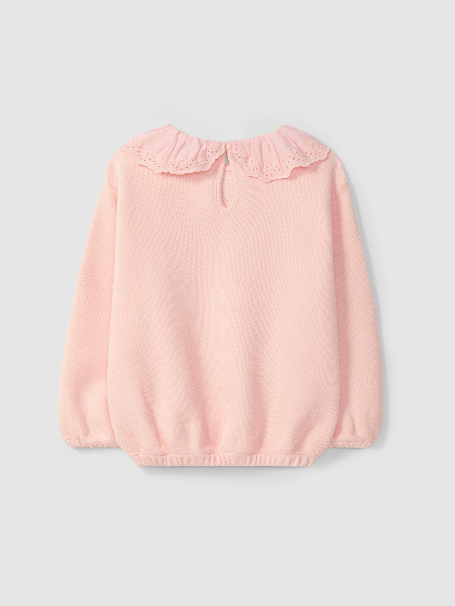 Sweat em piqué com bosado inglês LARANJINHA